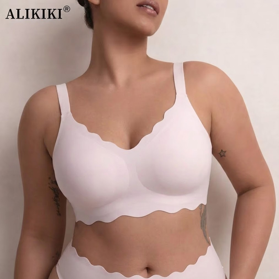 Bralette Wireless Soft - Bra Tanpa Kawat Tanpa Jahitan, Penyangga,