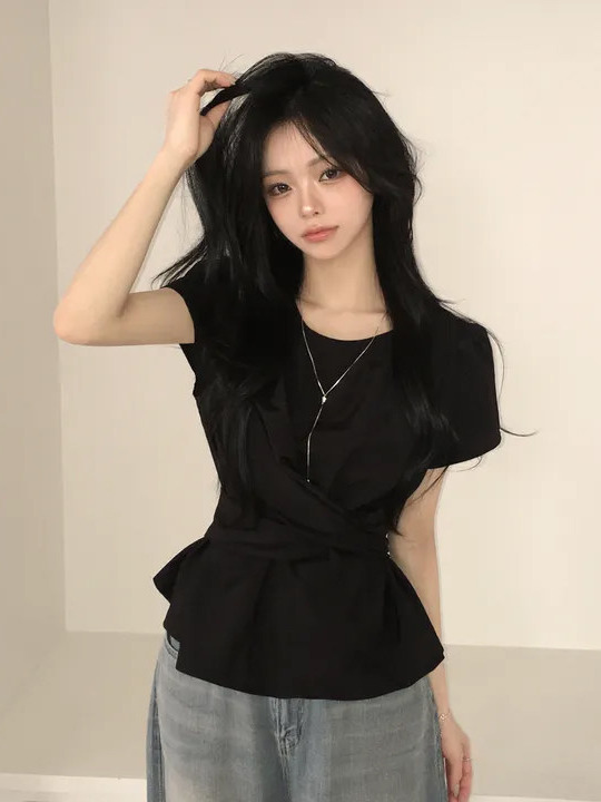 Sweter Gaya Korea Kemeja Kecil - Corset Waist Cinch ulasan dan harga